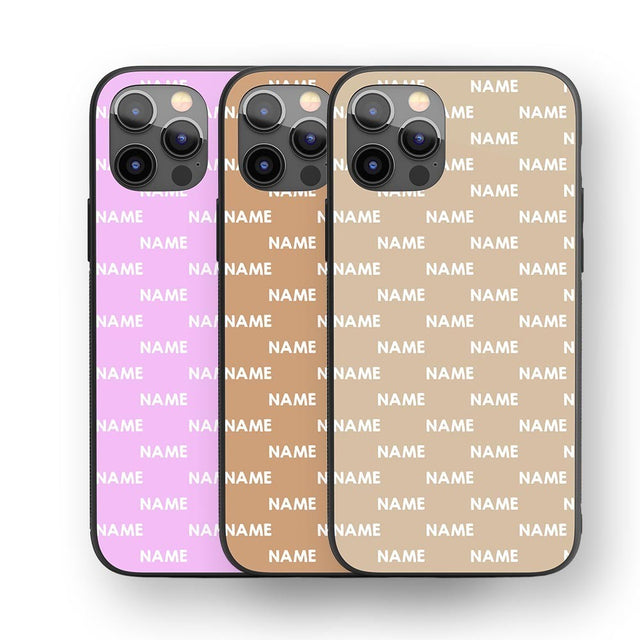 Custom Any Name Colour Font Personalised Customise Printed iPhone Black Case