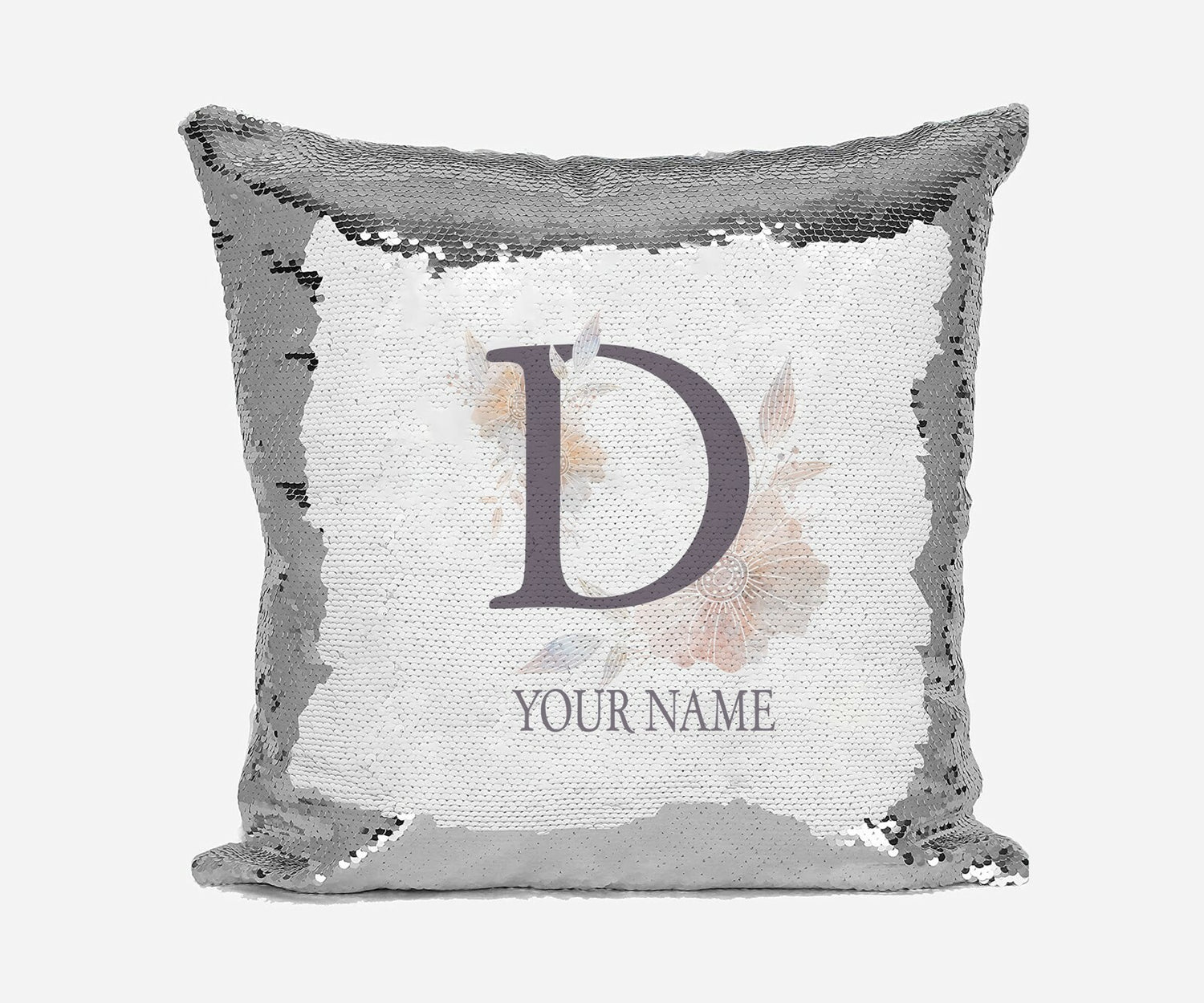 Personalised Misty Dusty Pastel Alphabet Sequin Magic Cushion Cover+Pillow Kids