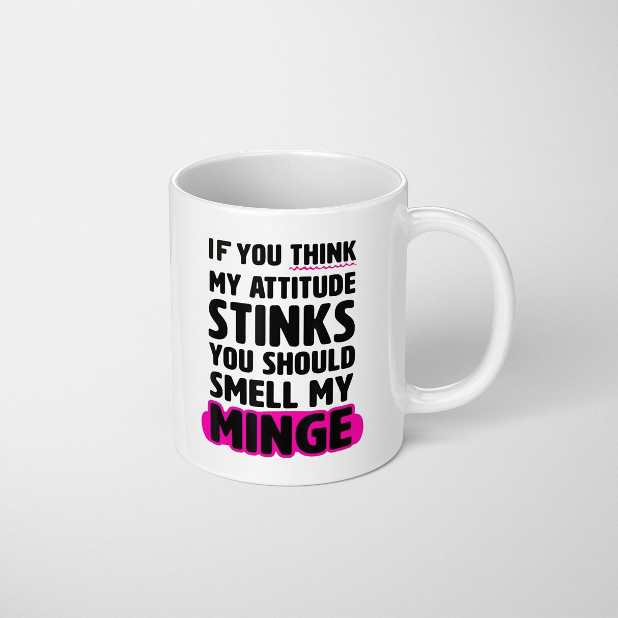 Attitude Stinks Rude Cheeky Funny Gift Coffee Tea Mug + Coaster Option Him Her