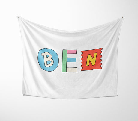 Personalised Ransom Note Cut Out Text Novelty Soft Fleece Mink Blanket Gift De