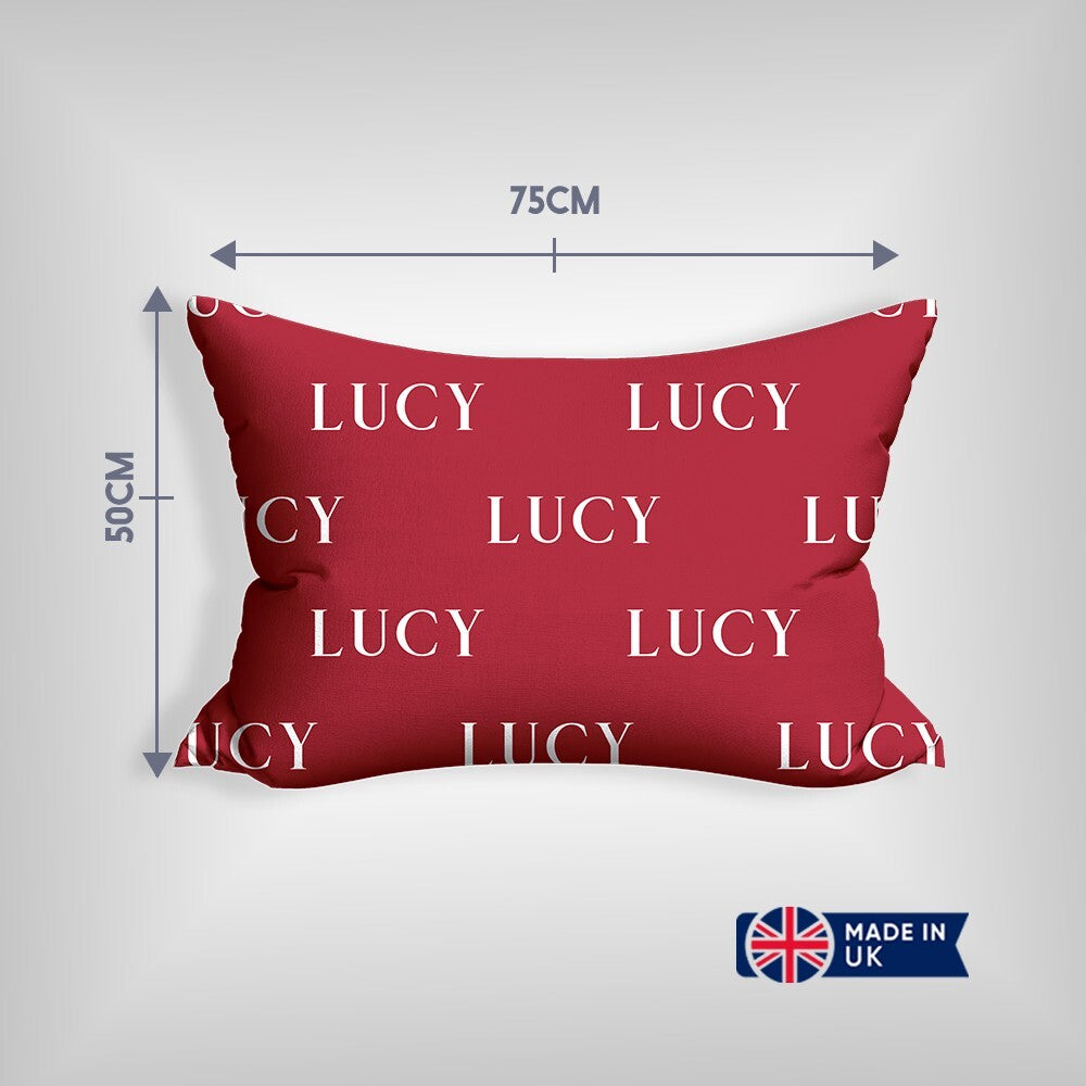 Personalised Any Name Customised Text Custom Made Printed Soft Pillowcase Pillow