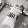 Personalised Superhero Name Text Printed Kids Single Novelty Bed Duvet Cover Set