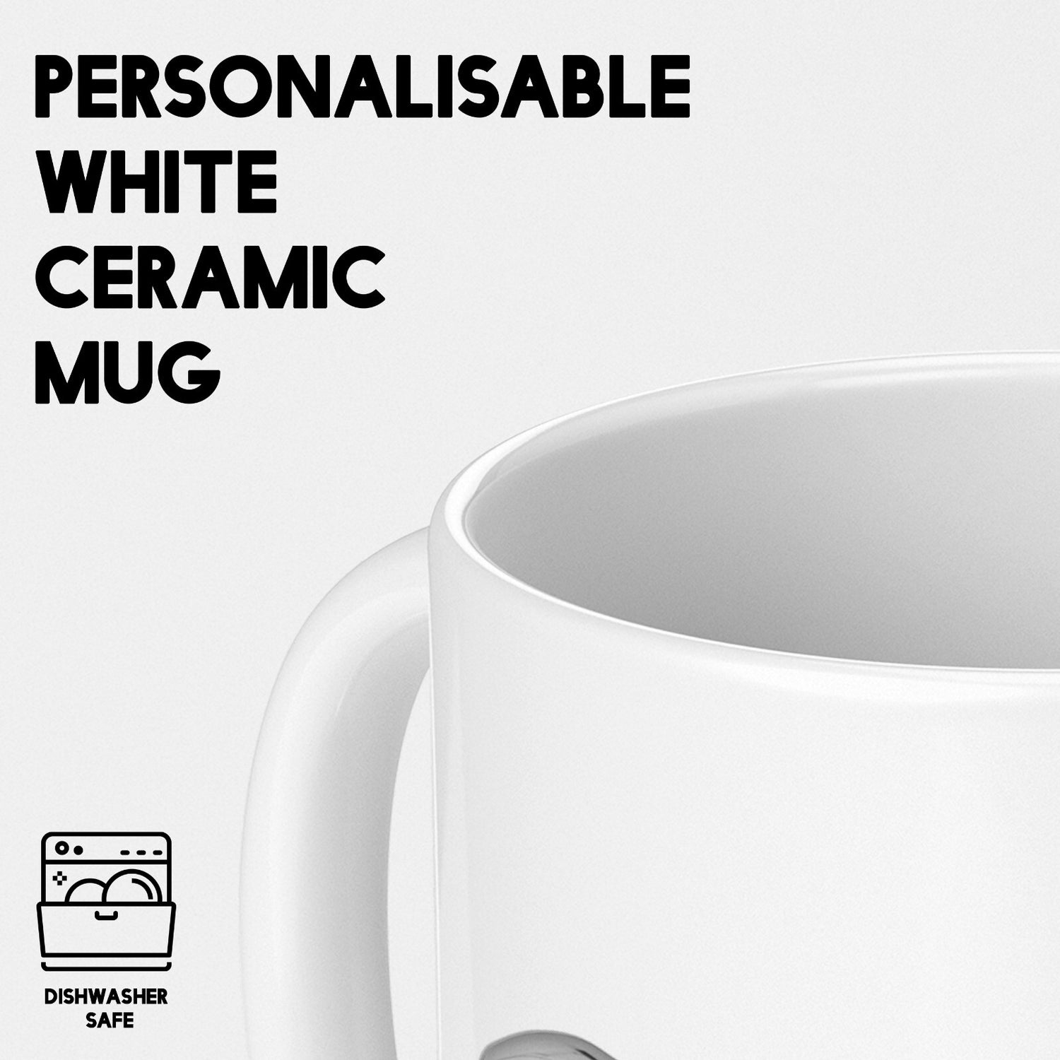 Personalised 3D Bubble Name Text Novelty Coffee Tea Mug Coaster Gift Him Her