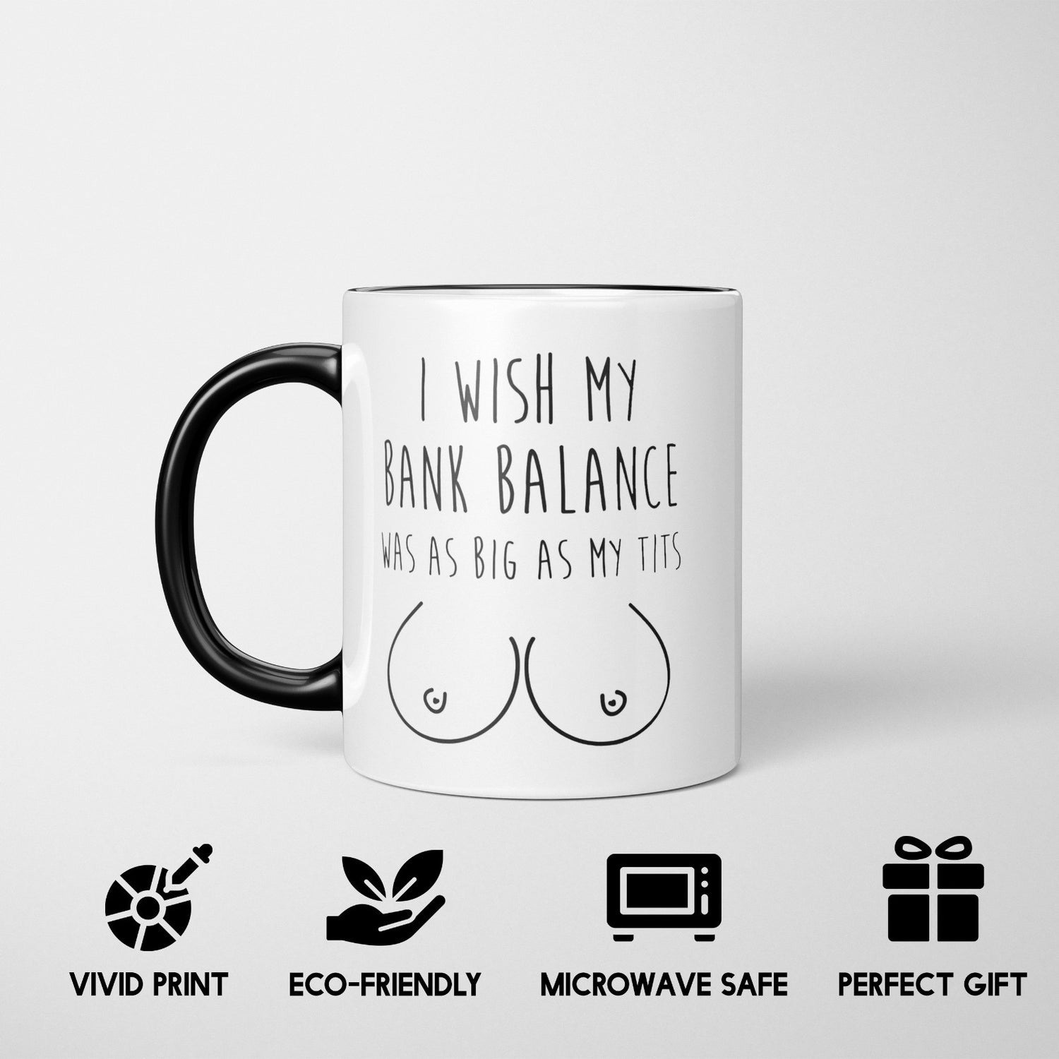 I Wish My Bank Balance Heat Sensitive Magic Colour Changing Mug Novelty Cup