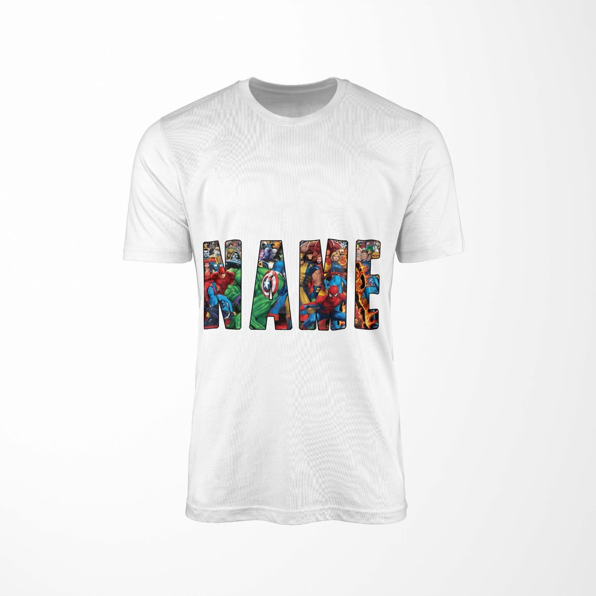 Marvel Design Custom Name T-Shirt Unisex All-Over Printed, Choose Your Colour