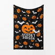 Spooky Season Halloween Custom Colour Fleece Blanket Throw Soft Gift Decor Home