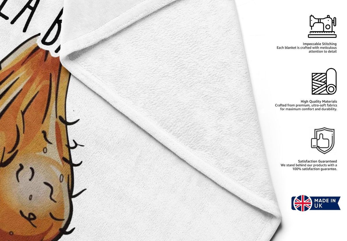 I Love TeaBagging Funny Naught Rude Custom Colour Fleece Mink Blanket Throw Gift