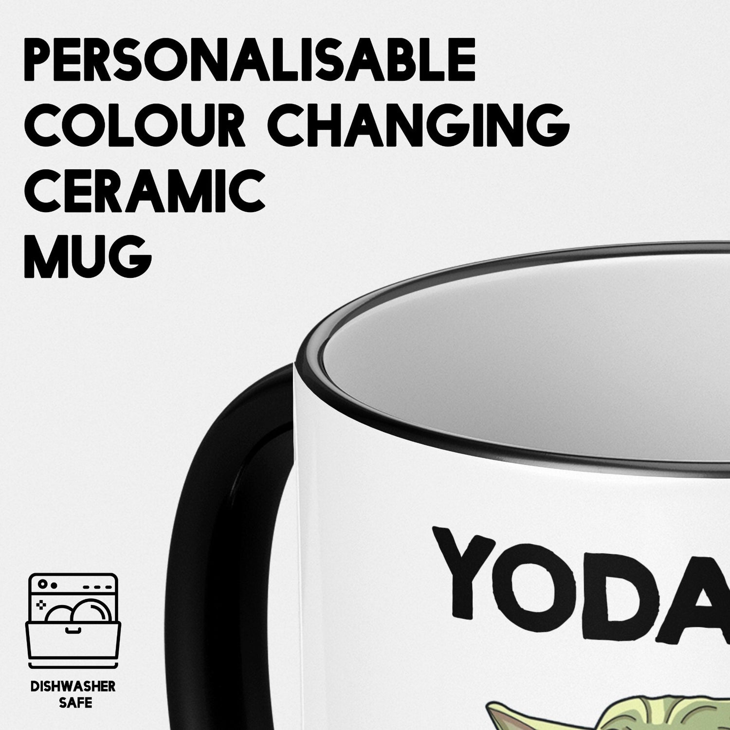 Yoda Best Star Wars Custom Name Heat Sensitive Magic Changing Mug Novelty Cup