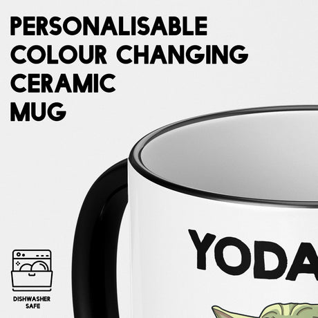 Yoda Best Star Wars Custom Name Heat Sensitive Magic Changing Mug Novelty Cup