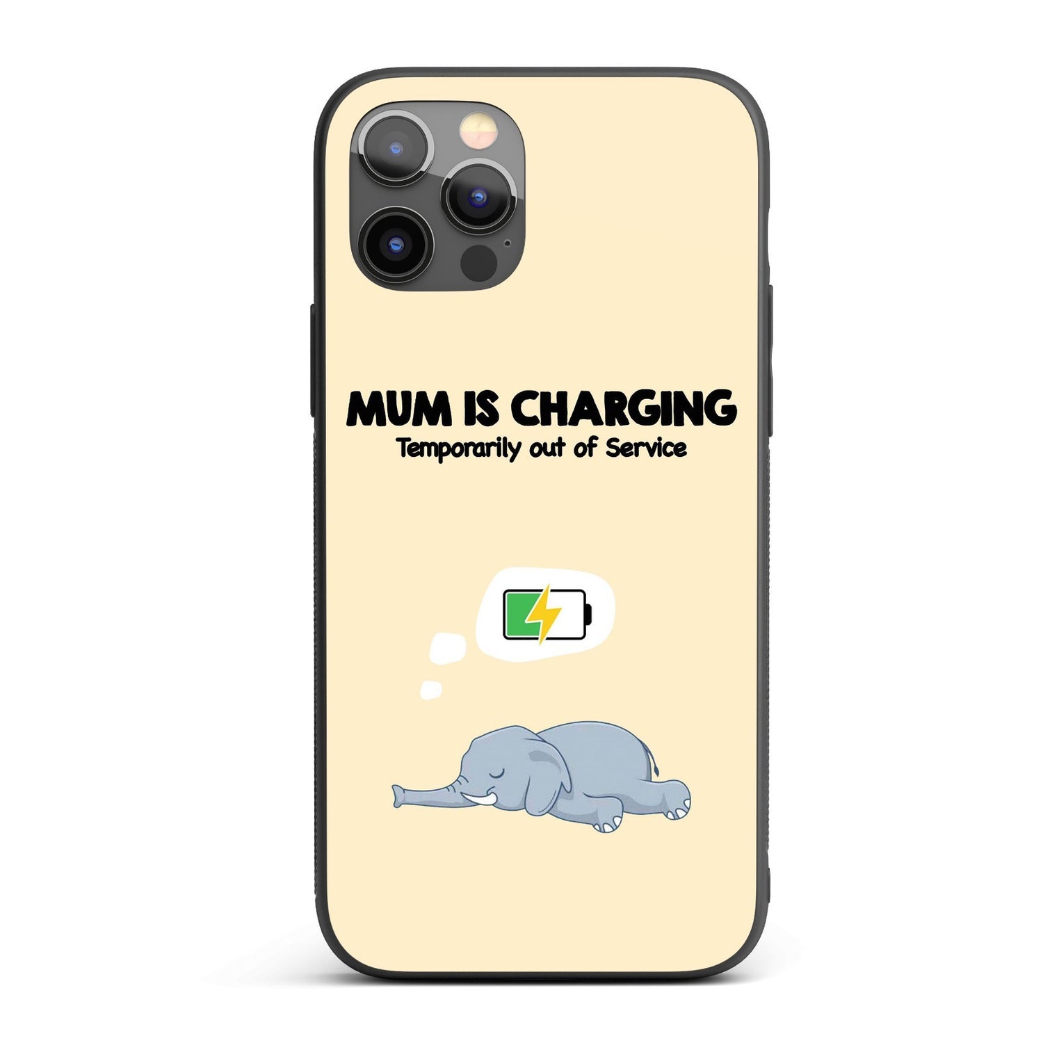 Mum Is Charging Funny Animal Personalised Custom Cover Printed iPhone Black Case