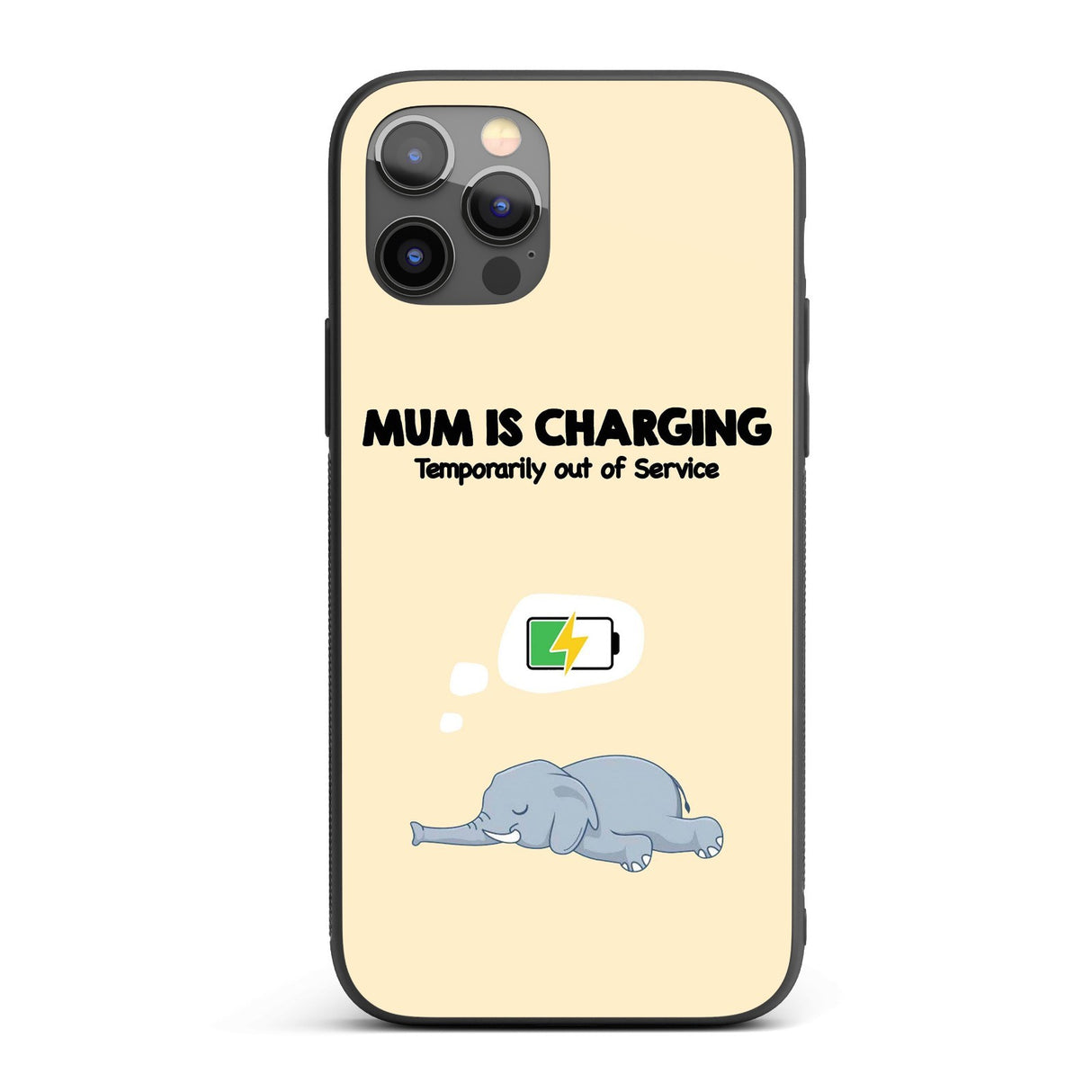 Mum Is Charging Funny Animal Personalised Custom Cover Printed iPhone Black Case