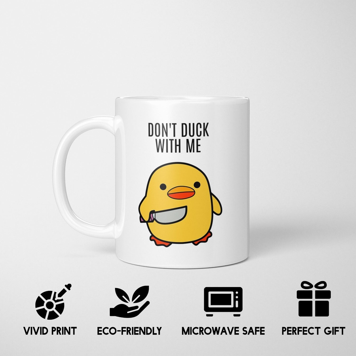 Don't Duck With Me Rude Cheeky Funny Gift Coffee Tea Mug Coaster Option Him Her