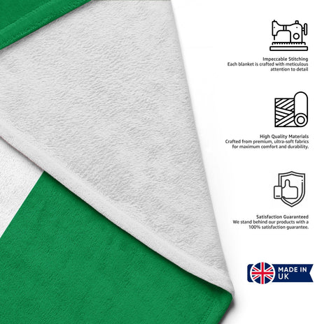 Nigeria Flag Nigerian Towel Highly Absorbent Beach Bath Sheet Custom Made Gift