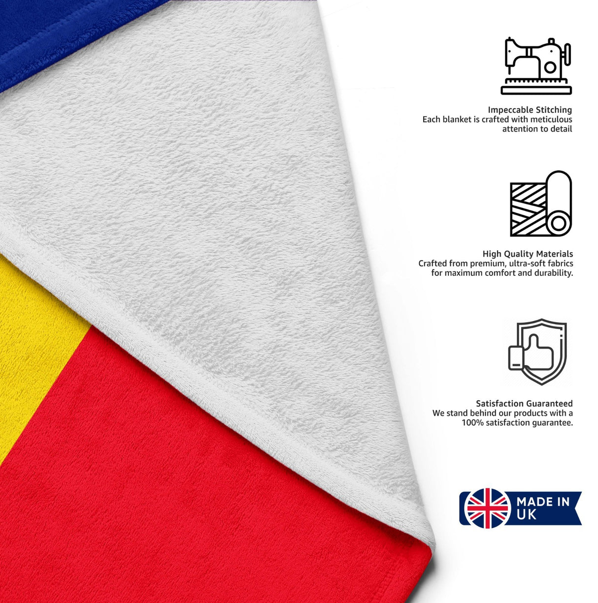 Romania Flag Patriotic Towel Highly Absorbent Beach Bath Sheet Soft Custom Gift