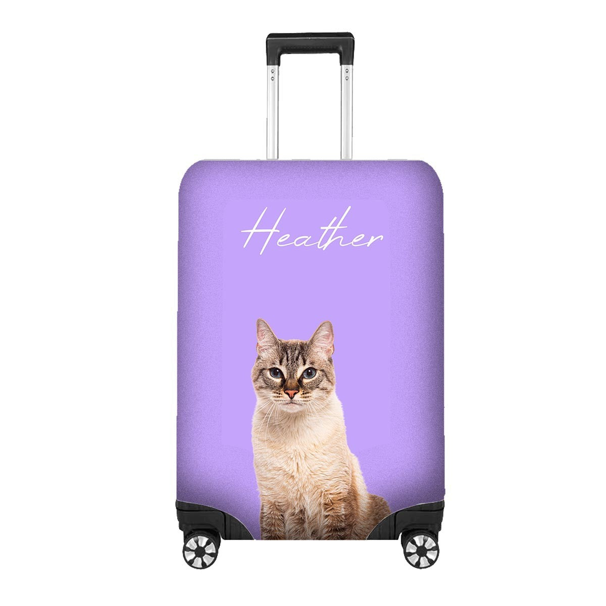 Pet Photo Name Custom Gift Travel Luggage Cover Personalise Suitcase Wrap Unique