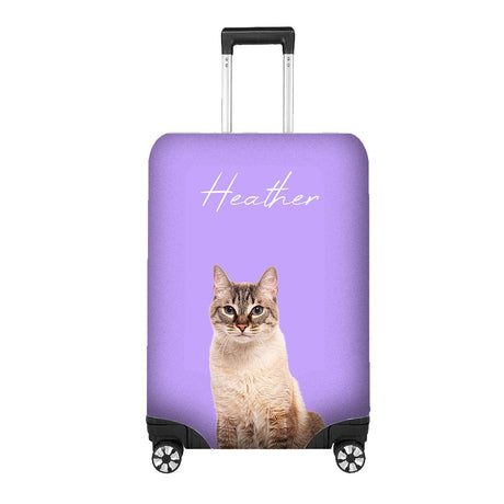 Pet Photo Name Custom Gift Travel Luggage Cover Personalise Suitcase Wrap Unique