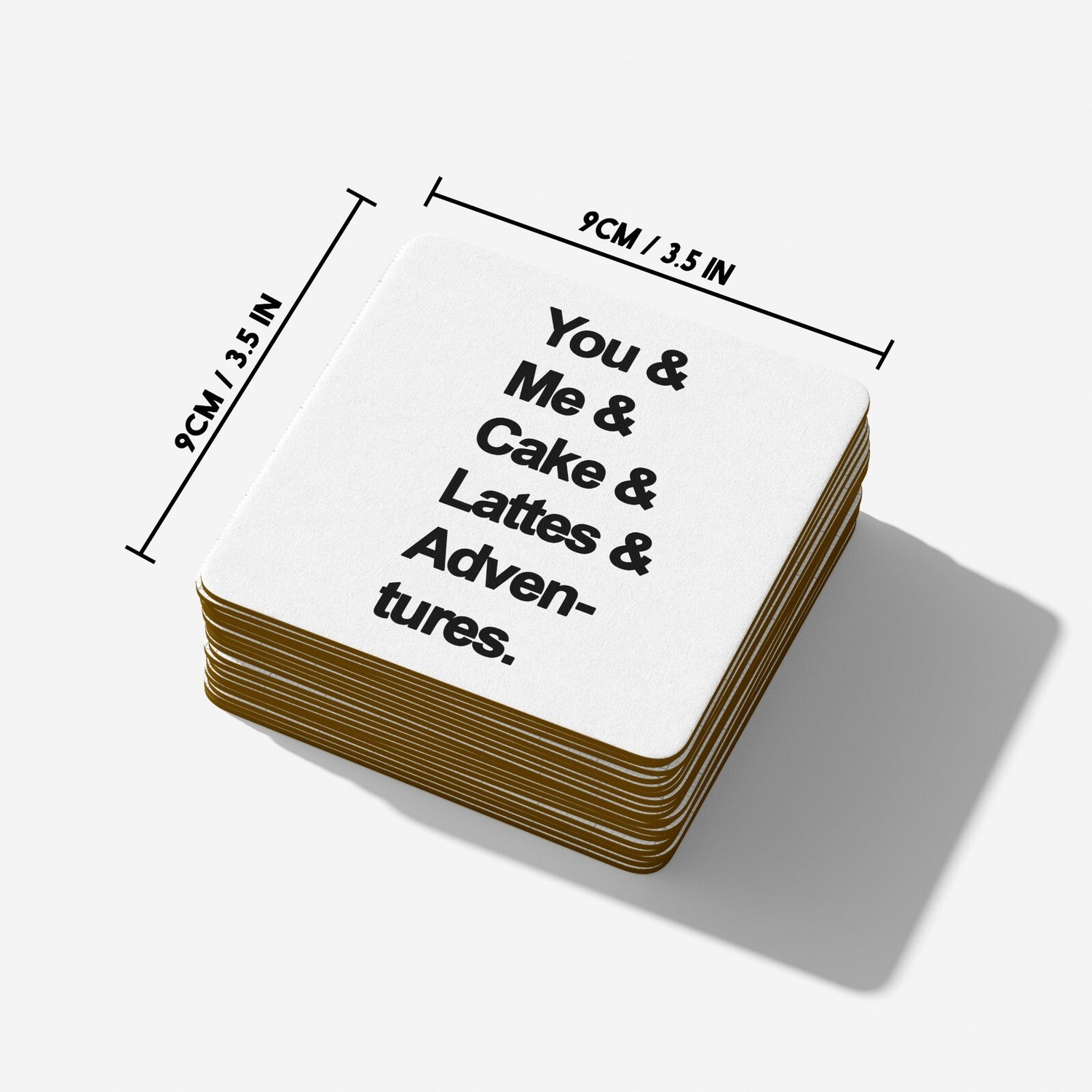 My Favourite Things Text Novelty Print Love Coffee Tea Mug Coaster Gift Him Her