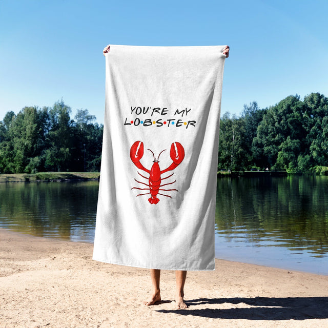 You're My Lobster Custom Coloured Cheeky Funny Romantic Beach Bath Sheet Towel