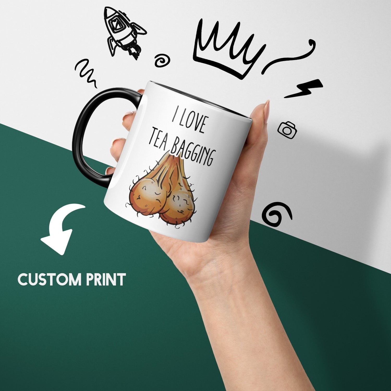 I Love Tea Bagging Heat Sensitive Magic Colour Changing Mug Novelty Drink Cup