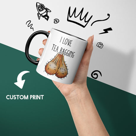 I Love Tea Bagging Heat Sensitive Magic Colour Changing Mug Novelty Drink Cup