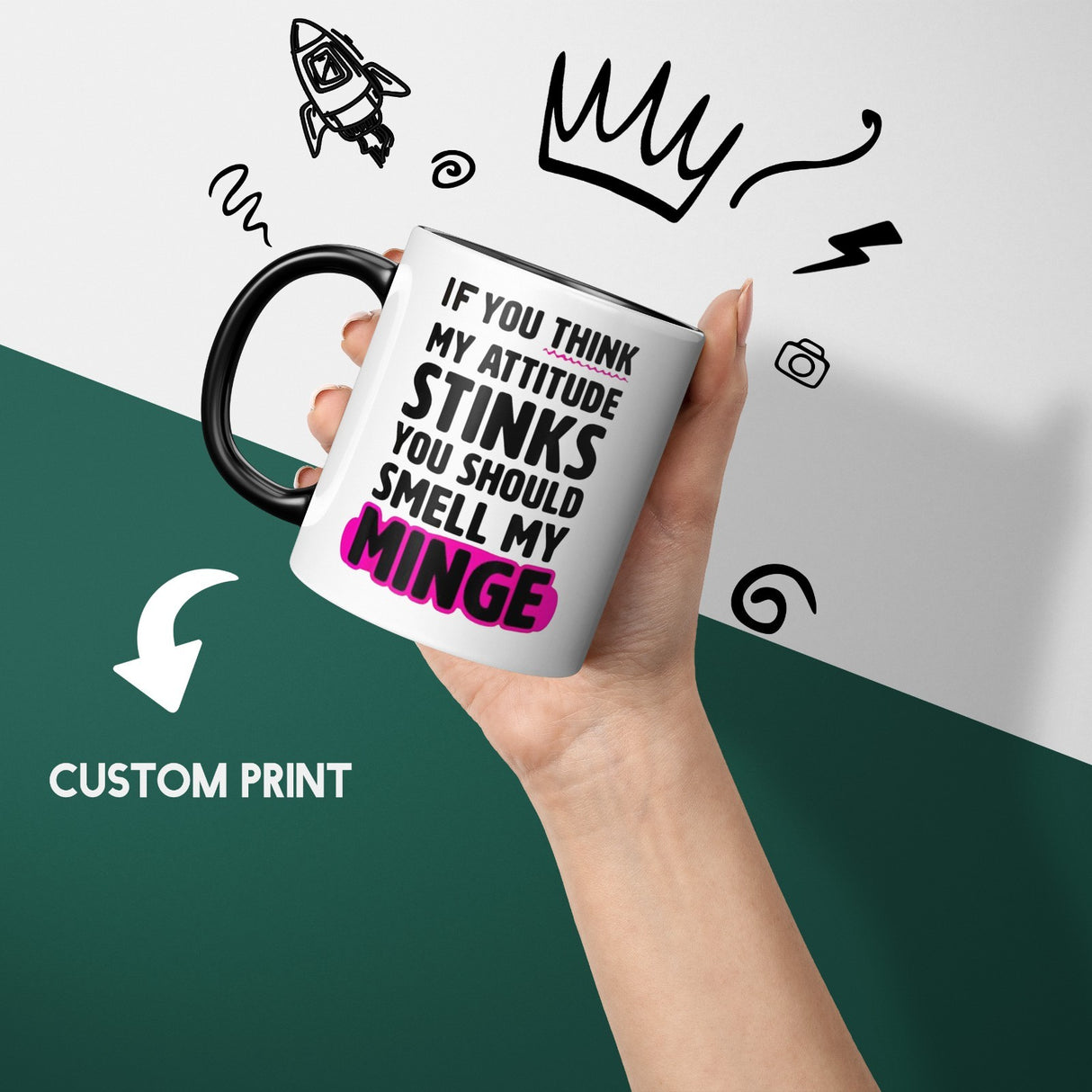 Attitude Stinks Heat Sensitive Magic Colour Changing Mug Funny Gift Novelty Cup