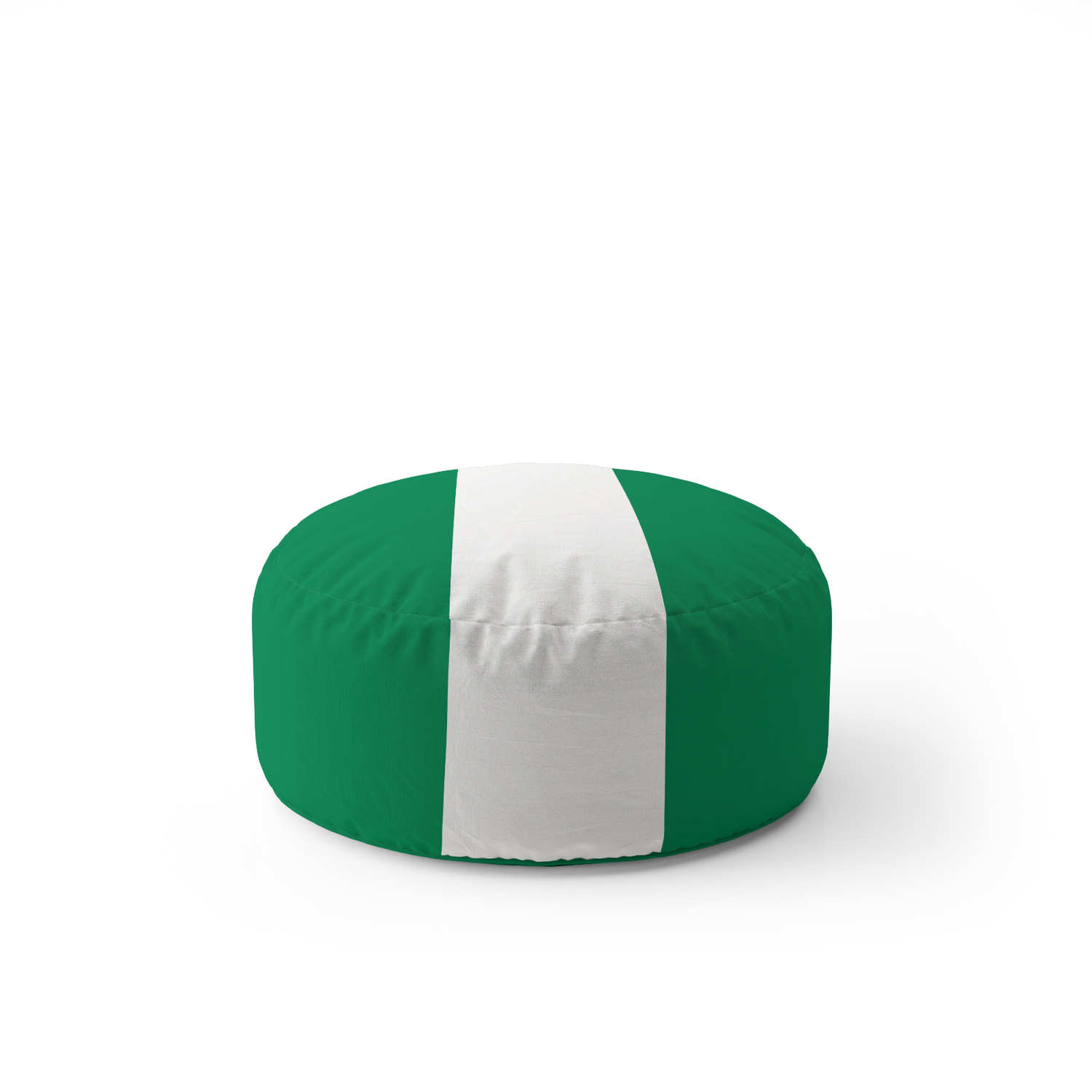 Nigeria Flag Design Ottoman Filled Pouffe Footrest Washable Cover Custom Gift