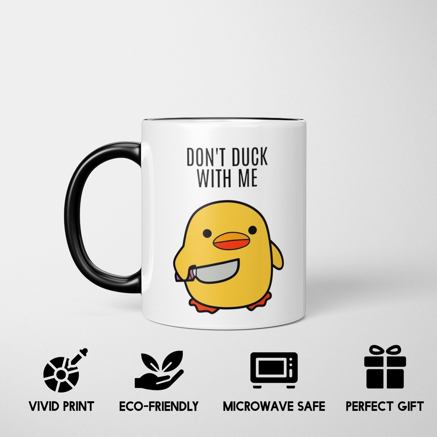 Dont Duck With Me Design Custom Heat Sensitive Magic Colour Changing Novelty Mug