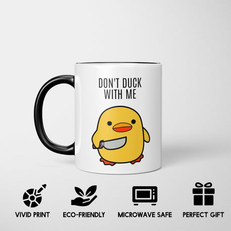 Dont Duck With Me Design Custom Heat Sensitive Magic Colour Changing Novelty Mug