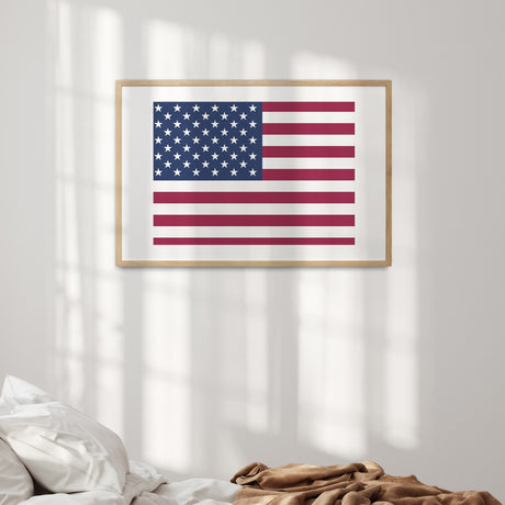 USA Flag America Custom Wall Art Poster Picture Print Decor Patriotic Gift Home