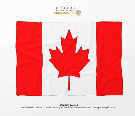 Canada Flag Canadian Fleece Blanket Home Decor Throw Gift Cosy Custom Made Soft