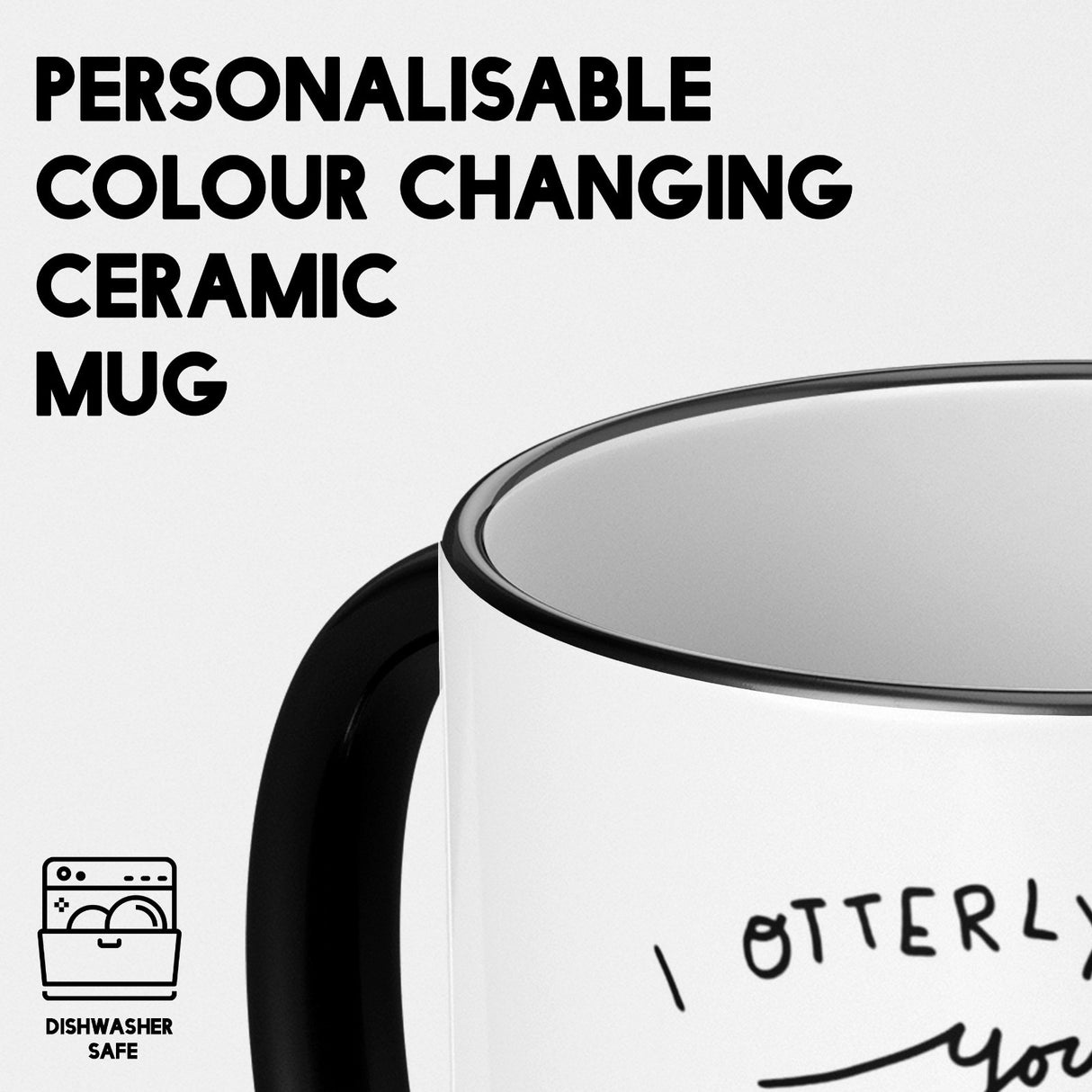 I Otterly Adore You Heat Sensitive Magic Colour Changing Mug Novelty Gift Cup