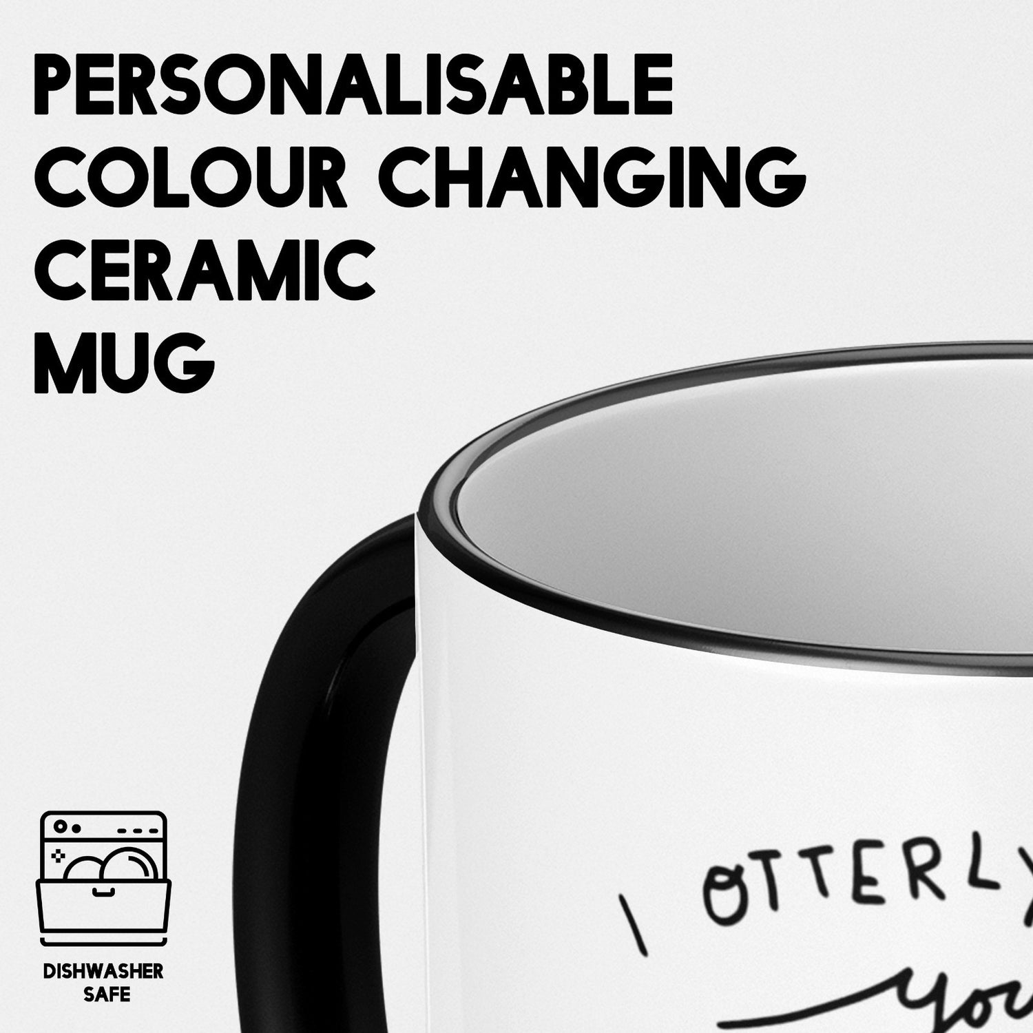 I Otterly Adore You Heat Sensitive Magic Colour Changing Mug Novelty Gift Cup