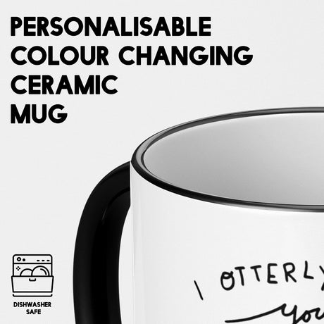 I Otterly Adore You Heat Sensitive Magic Colour Changing Mug Novelty Gift Cup