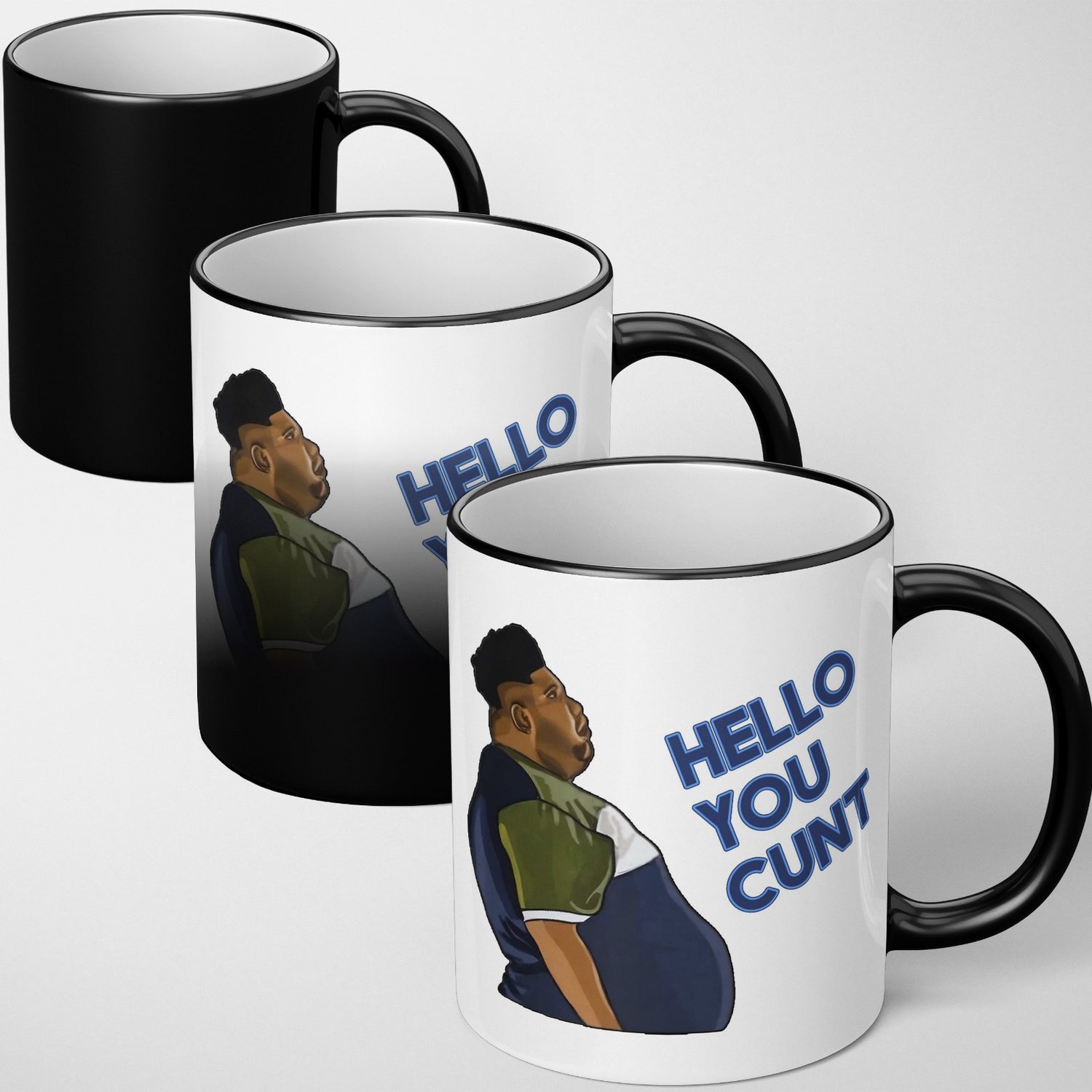 Harvey Hello You C*nt Heat Sensitive Magic Colour Changing Mug Novelty Cup