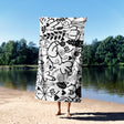 Floral Willy Print Rude Funny Custom Any Colour Novelty Beach Bath Sheet Towel