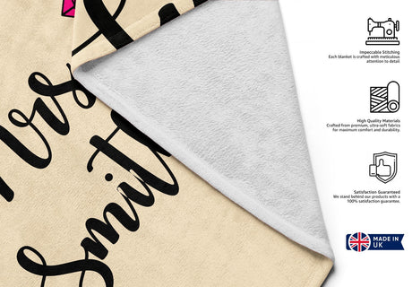 Future Mrs Fiancé Wife To Be Romantic Novelty Wedding Warm Fleece Blanket Decor