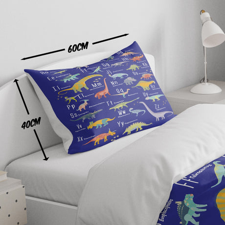My Dinosaur Alphabet Personalised Toddler Cot Bedding Duvet Cover + Pillowcase