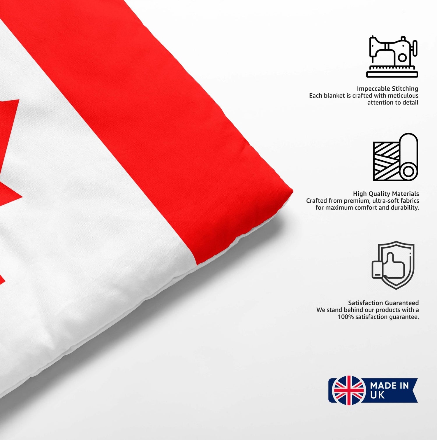 Canada Flag Canadian Cot Bed Duvet Cover Toddler Pillowcase Design Gift Custom