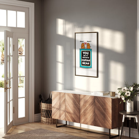 Personalised Human Bean Custom Wall Art Poster Personalised Quantity Print Decor