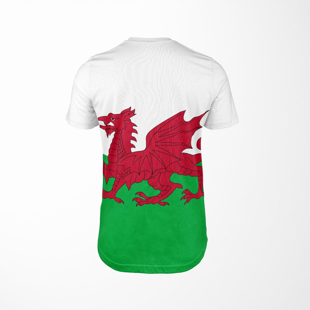 Custom Welsh Dragon Flag T-Shirt All Over Print Unisex Patriotic Tee Gift