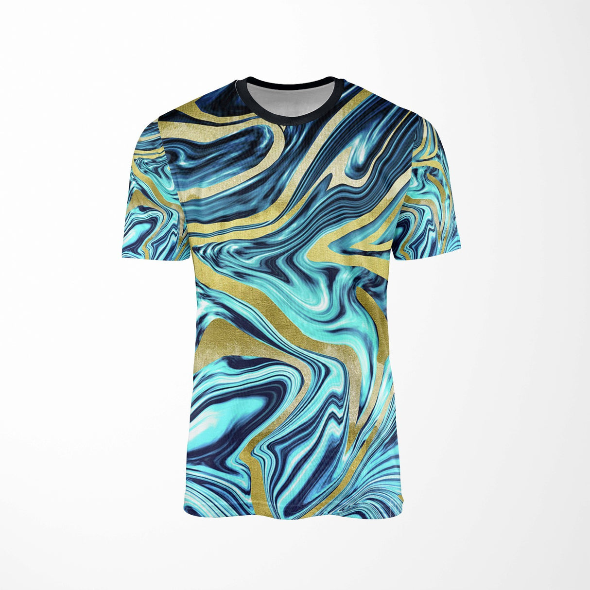Liquid Marble Design Custom All-Over Printed T-Shirt Choose Colour Unisex Tee