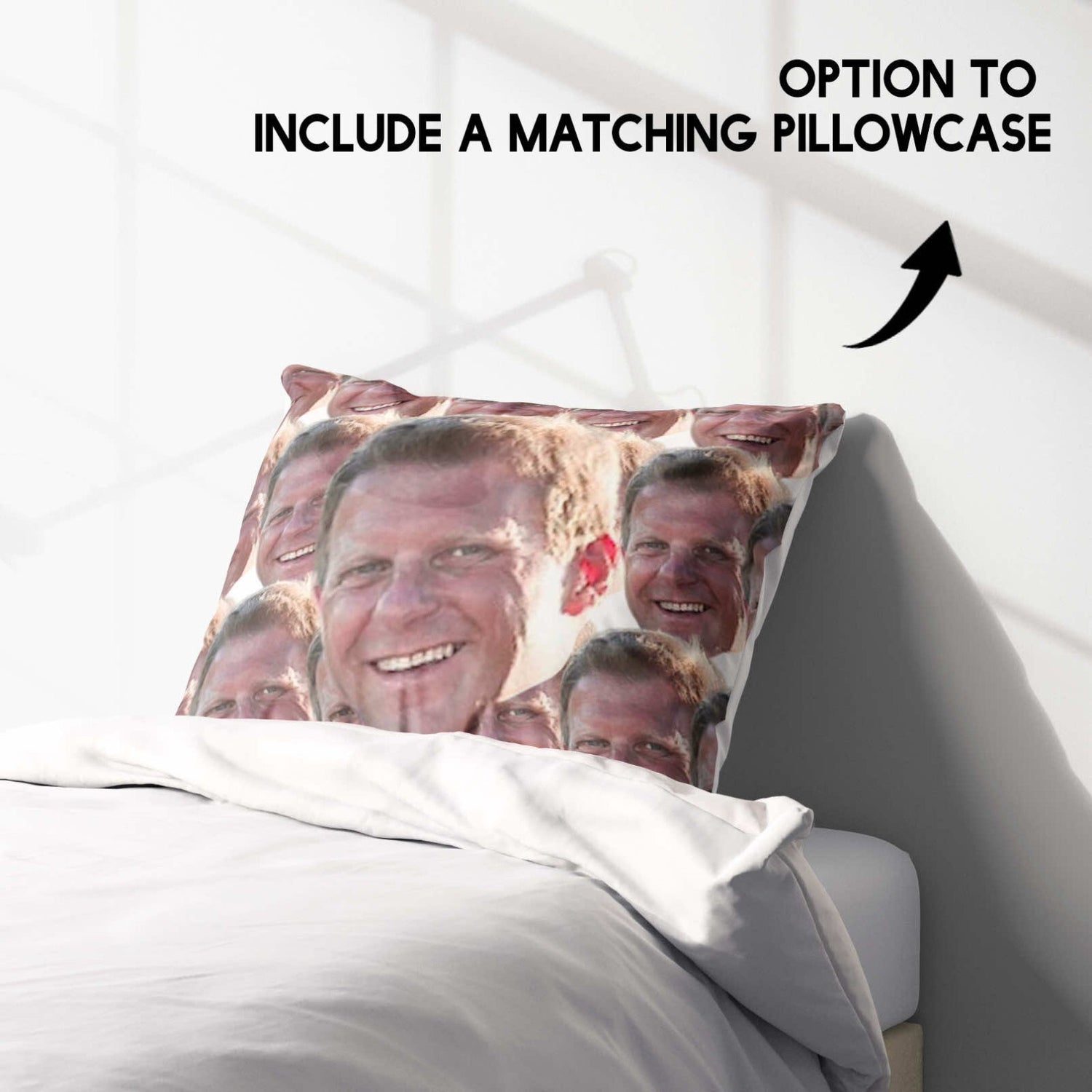 Funny Personalised Custom Photo Upload Collage Single Bed Duvet Cover+Pillowcase