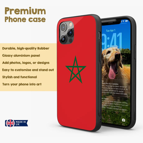 Morocco Flag Moroccan Printed iPhone Case Black TPU Cover Protector Custom Gift
