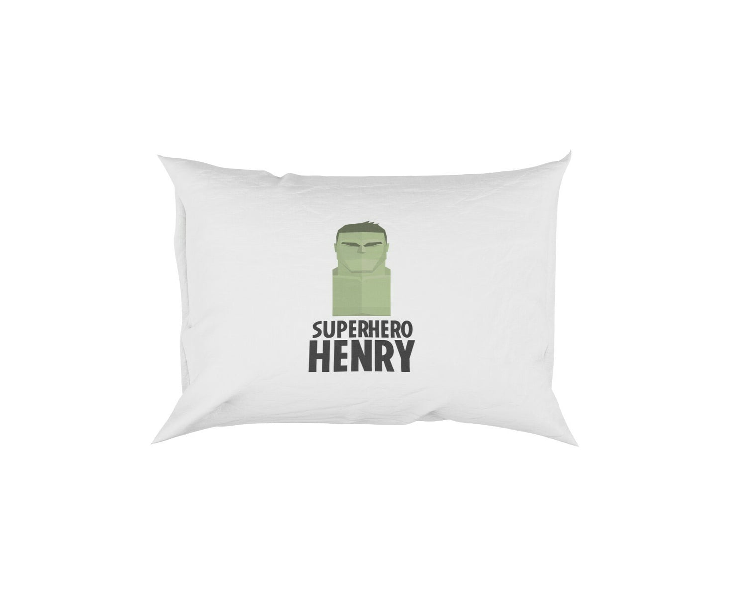 Superhero Personalised Name Kids Boys Soft Pillowcase Pillow Cover Gift Bedroom