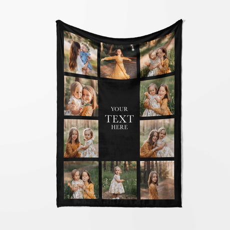 Blanket Photo Text Personalised Upload Soft Warm Fleece Memory Throw Decor Gift
