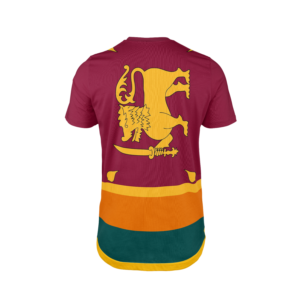 Sri Lanka Flag Design Custom All-Over Printed Unisex T-Shirt Top Patriotic Tee