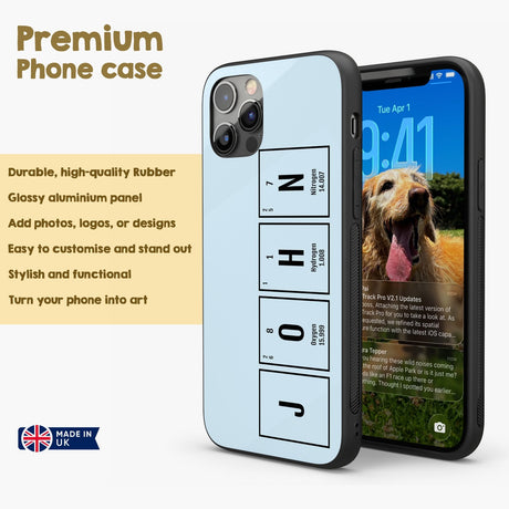 Science Chemistry Alphabet Name Personalised Custom - Printed iPhone Black Case