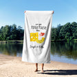 We Go Together Macaroni + Cheese Personalised Name Custom Beach Bath Sheet Towel