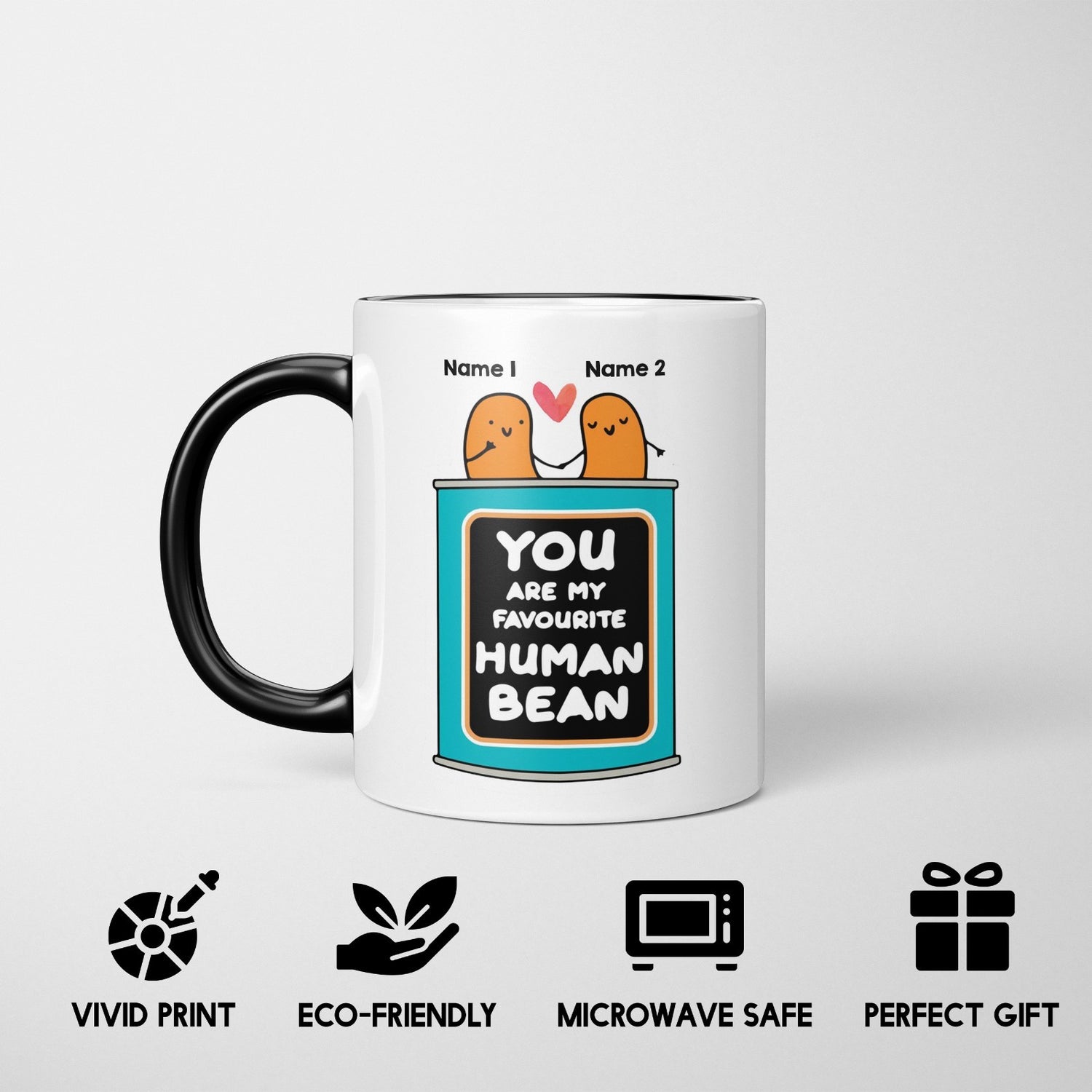 Personalised  Human Bean Heat Sensitive Magic Colour Changing Mug Novelty Cup