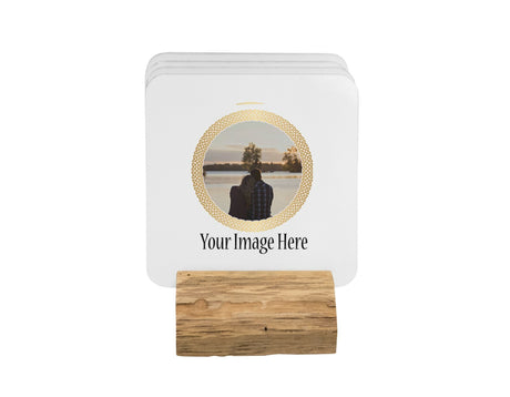 Gold Circle Add Your Own Image Coffee Tea Mug 11oz Mug And Coaster Set Option
